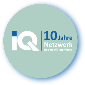 Logo 10 Jahre IQ Netzwerk Baden-Württemberg