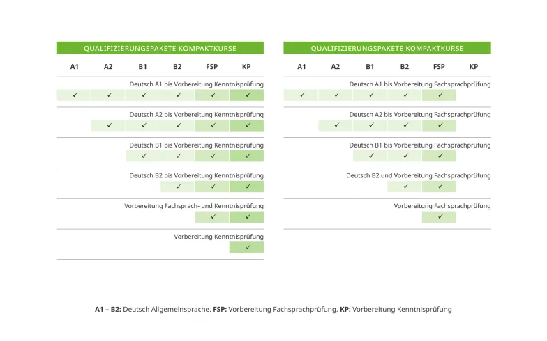 Übersicht Kompaktkurse Medizin für Selbstzahler mit einem nicht-EU Abschluss