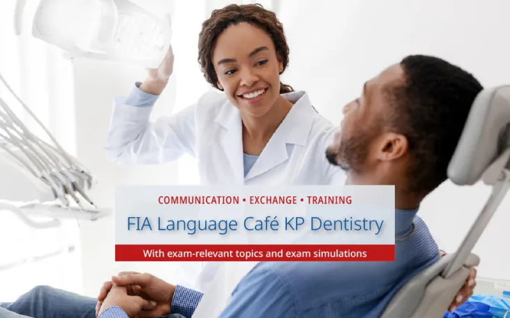 Introduction image for the event series “FIA Language Café KP Dentistry”